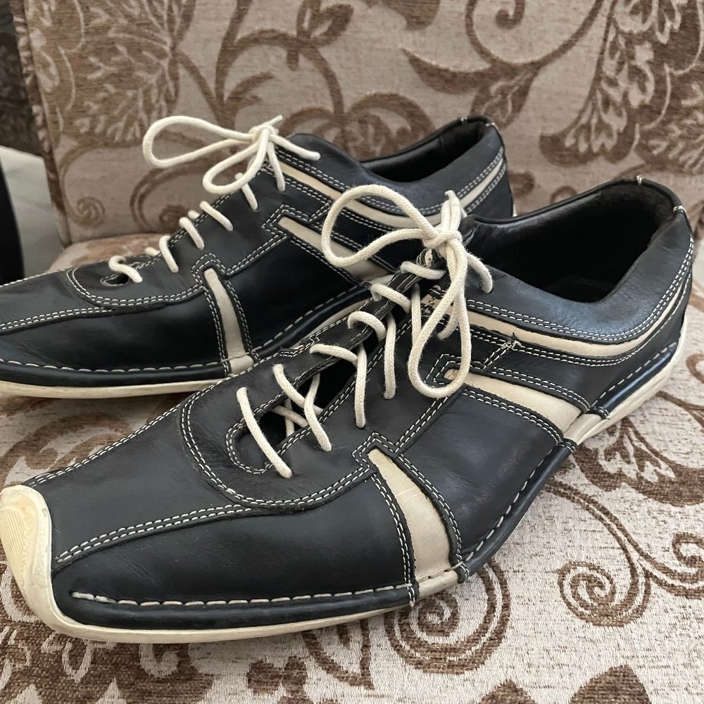 Bacco Bucci 880 2902 015 Men's Size 10.5 Casual Shoes Made in Italy Charcoal